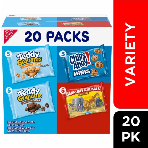 Nabisco Fun Shapes Barnum's Animal Crackers Teddy Grahams & CHIPS AHOY! Cookies Variety Pack