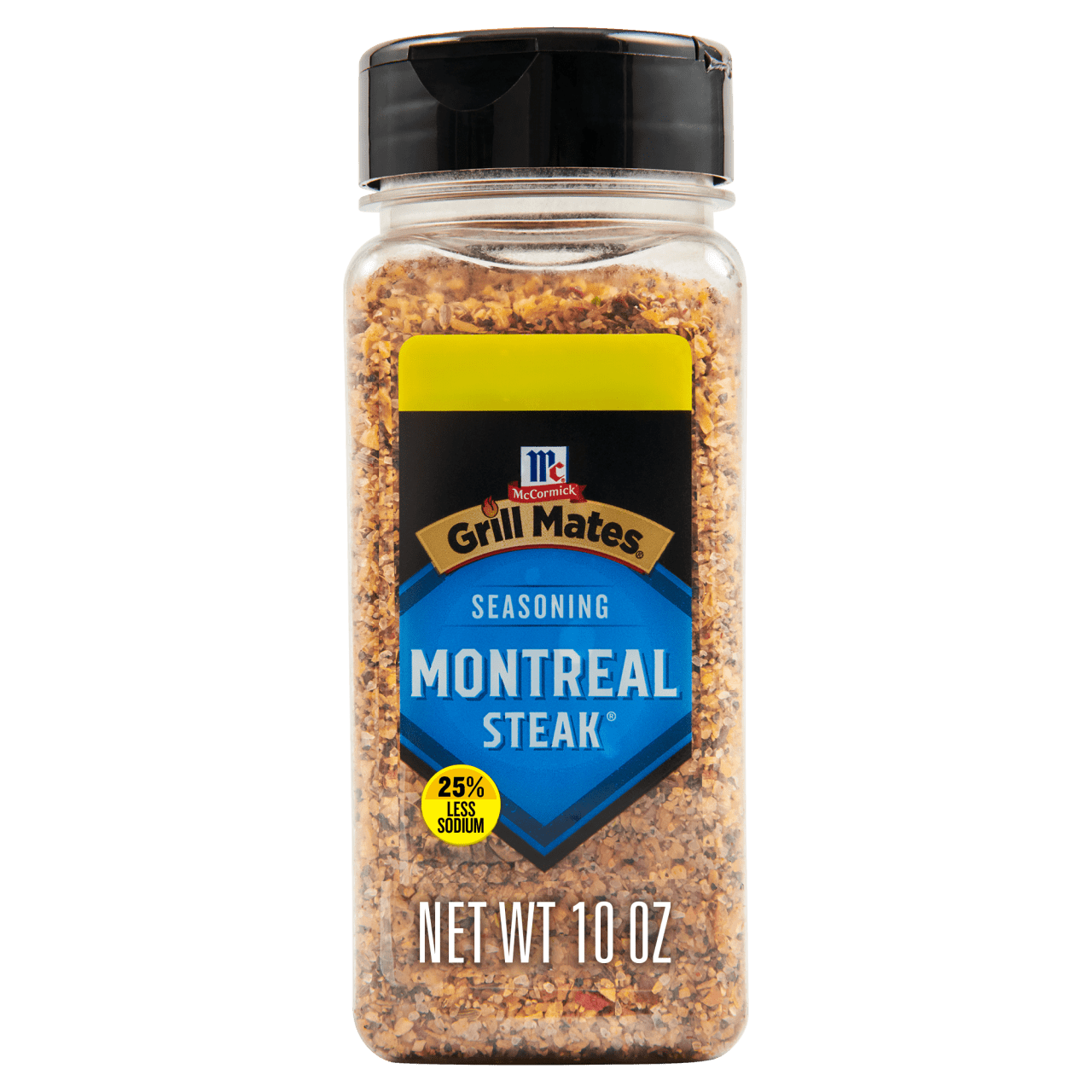 McCormick Grill Mates 25% Less Sodium Montreal Steak Seasoning, 10 oz