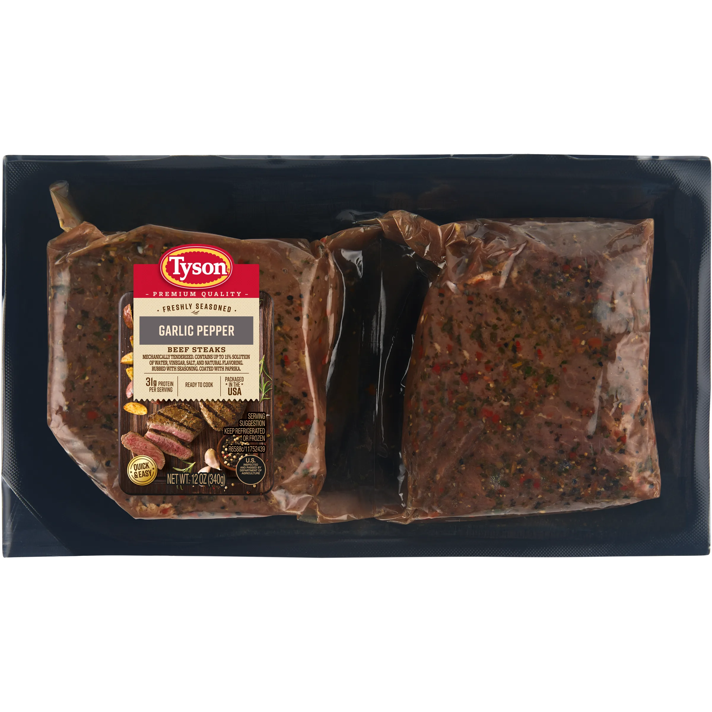 Tyson Garlic Pepper Beef Steaks