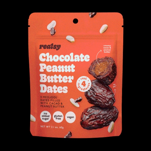 Realsy Chocolate Peanut Butter Filled Dates Snack Pack