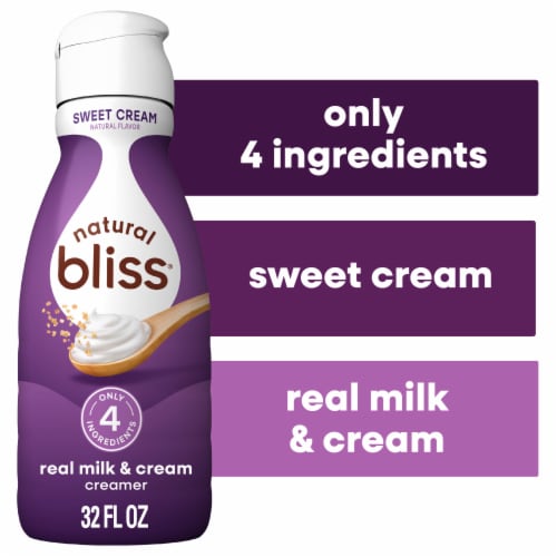 natural bliss Sweet Cream Flavored Creamer Gluten Free Creamer Iced Hot Coffee
