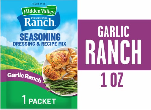 Hidden Valley Garlic Ranch Salad Dressing and Seasoning Mix Packet