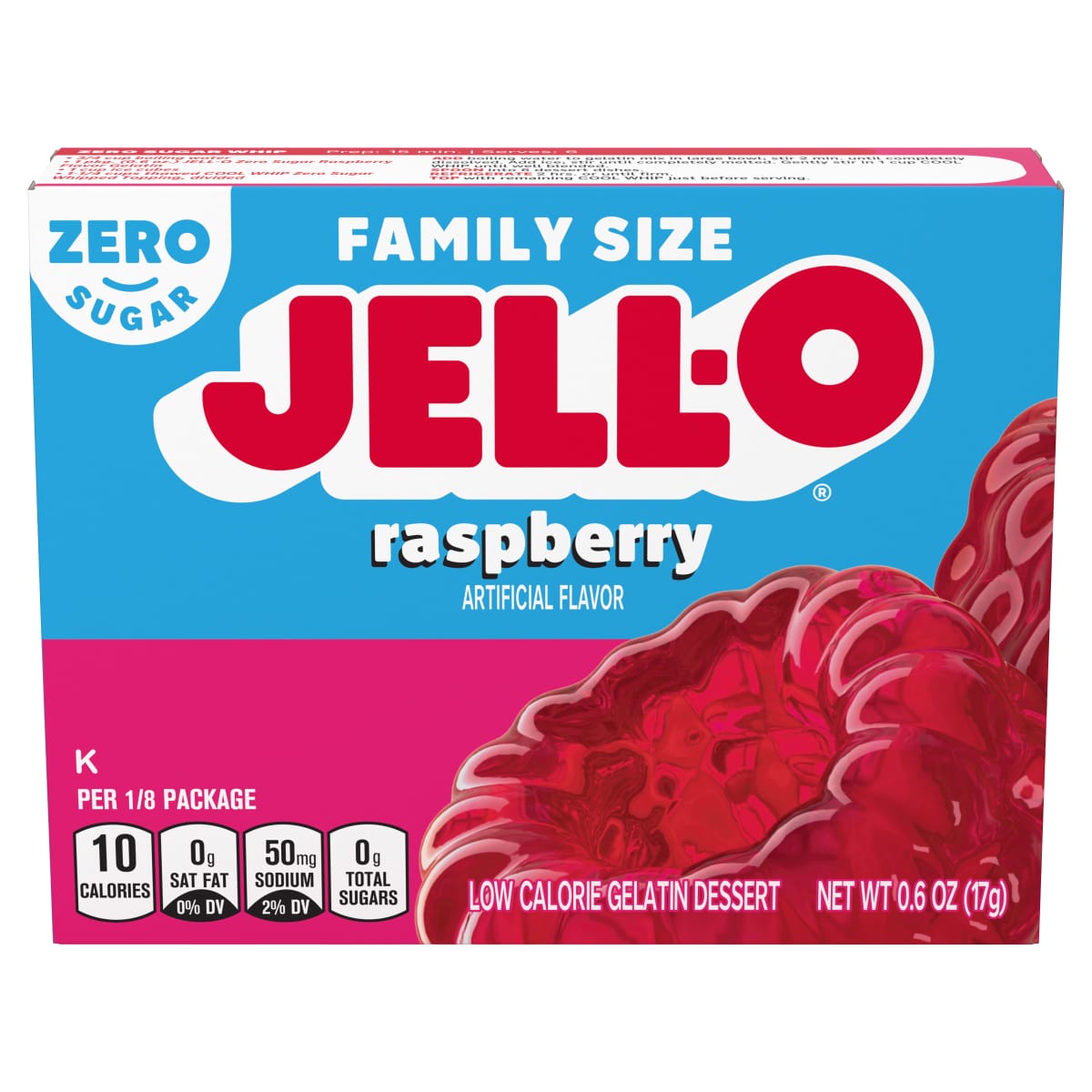 Zero Sugar Raspberry Flavor Gelatin