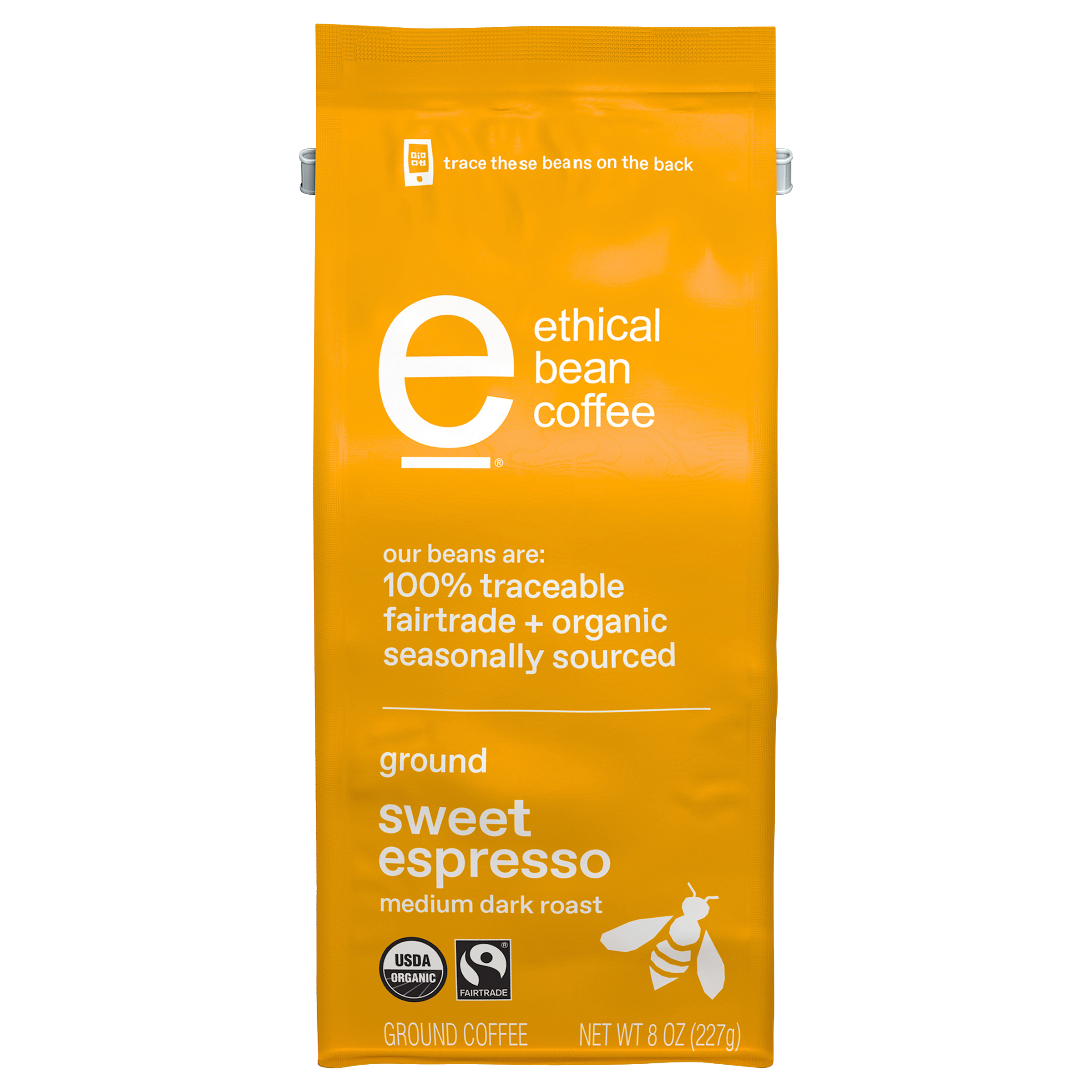 Sweet Espresso Medium Dark Roast Fairtrade Organic Ground Coffee