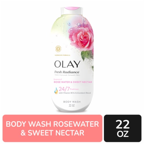 Olay Fresh Radiance Body Wash Rose Water and Sweet Nectar Vitamin B3 and Antioxidant Blend