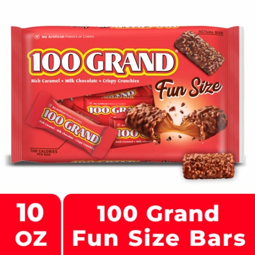 100 Grand Chocolate & Rich Caramel Fun Size Candy Bars