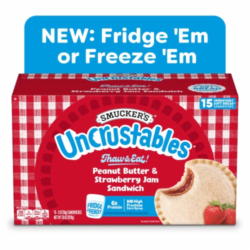 Smucker’s Uncrustables Peanut Butter & Strawberry Jam Sandwiches