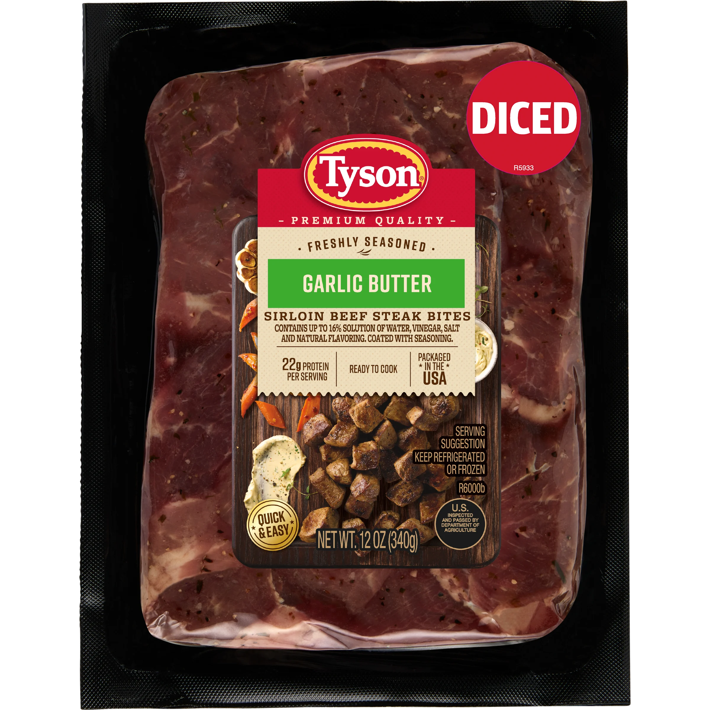 Tyson Garlic Butter Beef Sirloin Steak Bites