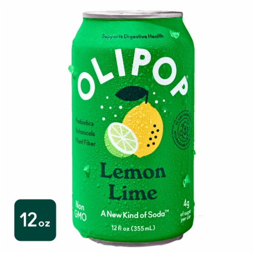 Olipop® Lemon Lime Prebiotic Soda Can