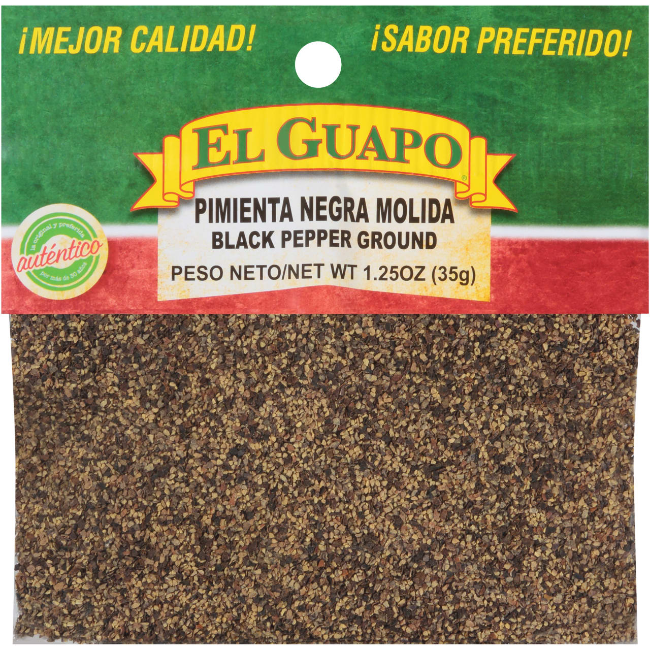 El Guapo Ground Black Pepper (Pimienta Negra Molida), 1.25 oz