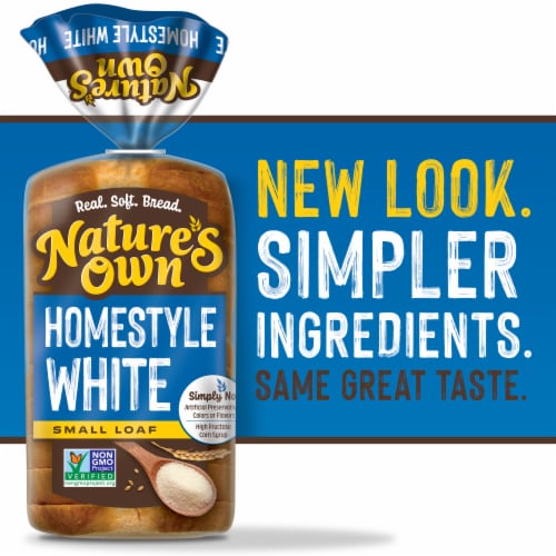 Nature's Own Homestyle White, Non-GMO Small Loaf Bread, Sandwich Bread