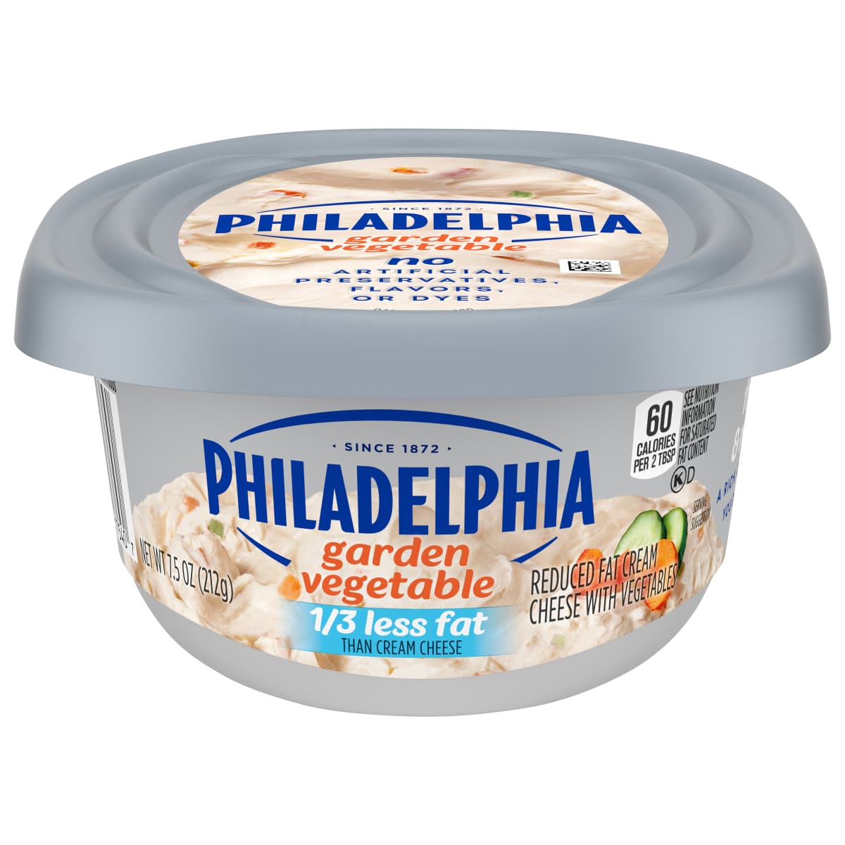 Garden Vegetable Reduced Fat Cream Cheese Spread with a Third Less Fat