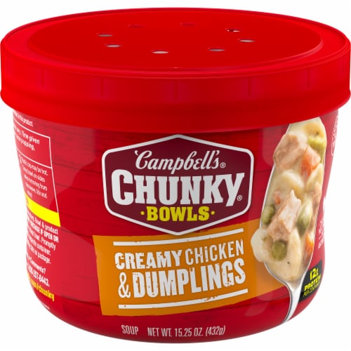 Campbell's Chunky Creamy Chicken and Dumplings Soup 15.25 oz Bowl