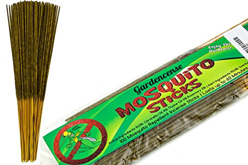 Mosquito Repellent - Scented Incense Sticks - Citronella Thyme Oil & Rosemary - 100 Count, Deet Free & Natural - Enjoy the Outdoors - Sticks L