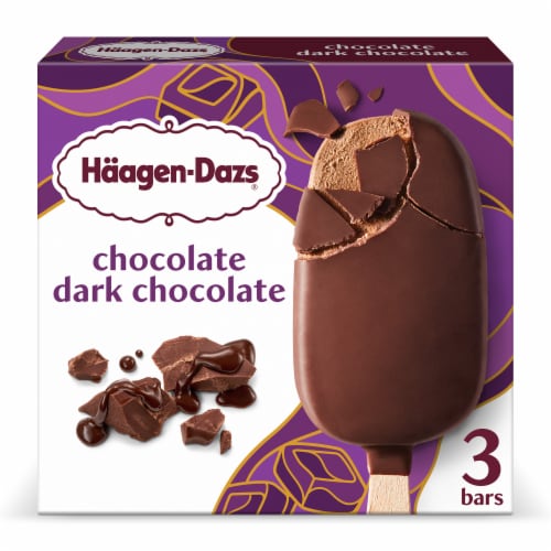 Haagen Dazs Chocolate Dark Chocolate Ice Cream Bars, 3 Count