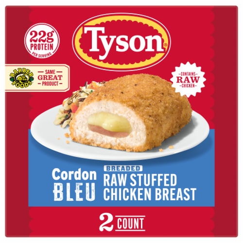 Tyson Frozen Stuffed Chicken Breasts Cordon Bleu