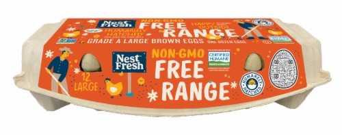 Nest Fresh NGPV Free Range Certified Humane Brown Eggs LG A 12 Ct