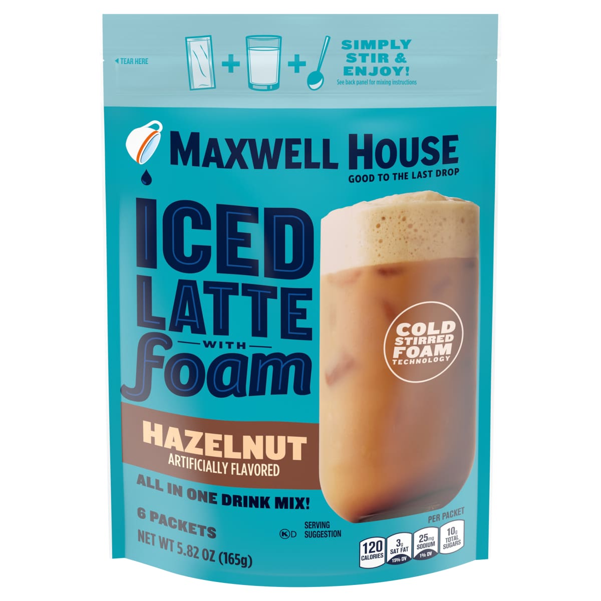 Hazelnut Latte Single Serve Instant Coffee Beverage Mix