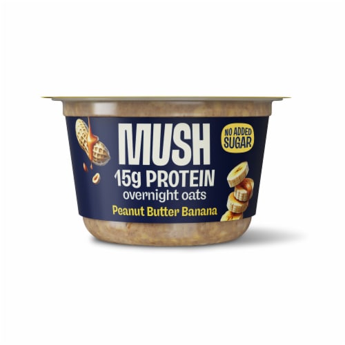 MUSH Protein Peanut Butter Banana Overnight Oats