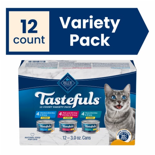 Blue Buffalo™ Tastefuls™ Natural Adult Cat Wet Food, Tuna, Chicken, Fish & Shrimp, Flaked