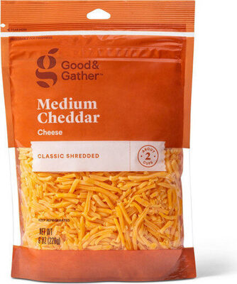Good&Gather Shredded Medium Cheddar Cheese 8 oz pk