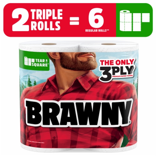 Brawny® Tear-A-Square® 3 Ply Paper Towel Triple Rolls