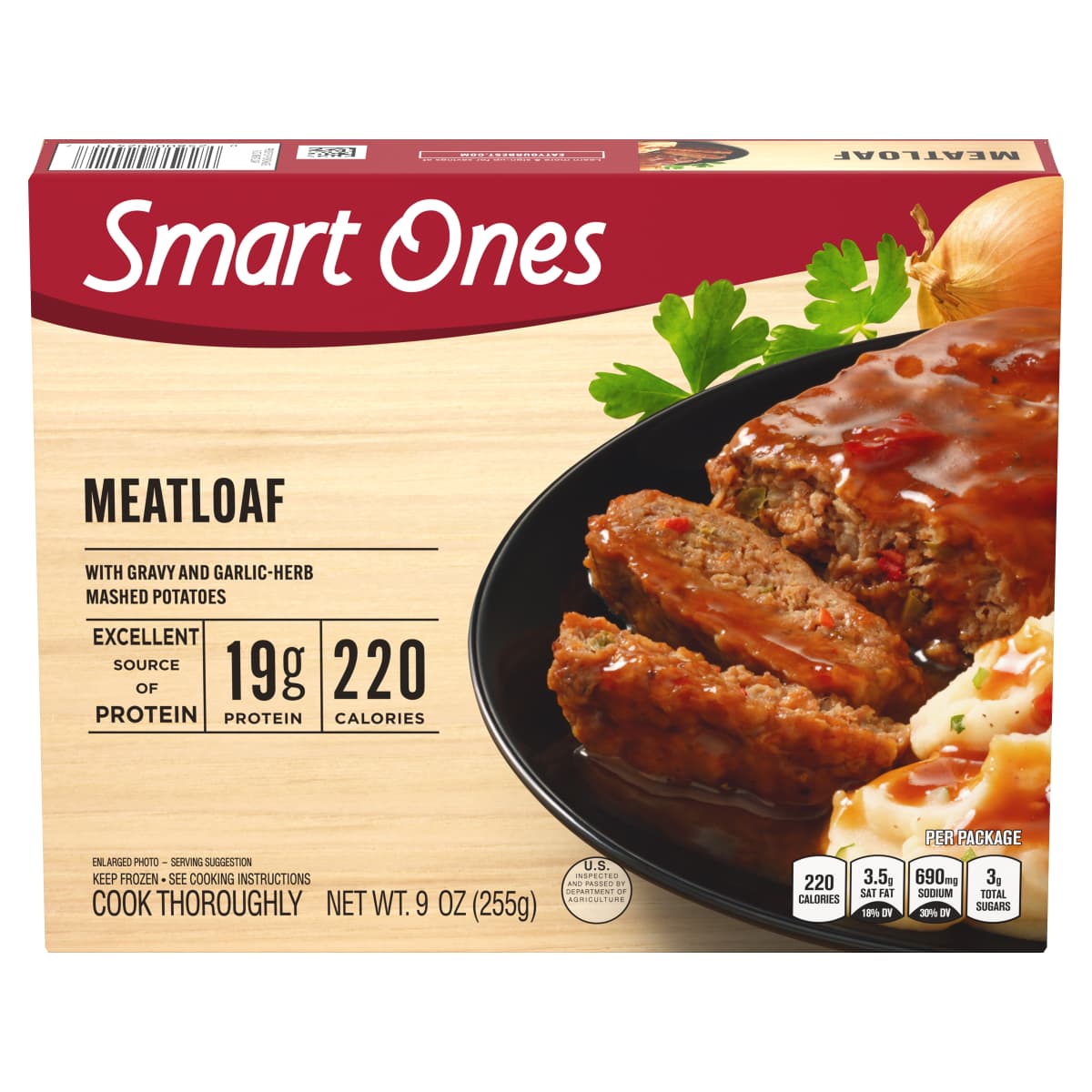 Meatloaf with Gravy & Garlic-Herb Mashed Potatoes Frozen Meal