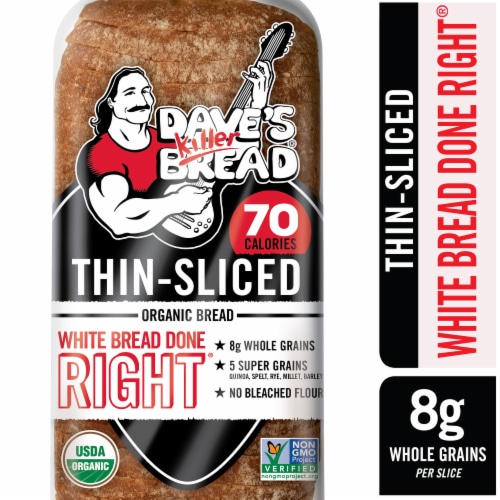 Dave's Killer Bread Organic Thin Sliced White Bread Done Right Artisan Style Bread