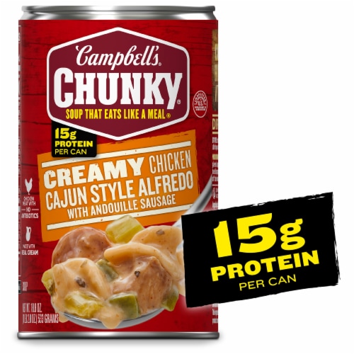 Campbell's Chunky Creamy Chicken Cajun Style Alfredo With Andouille Sausage Soup 18.8 oz Can