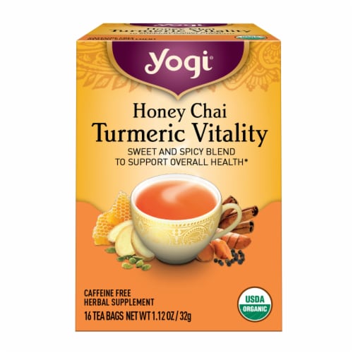 Yogi Honey Chai Turmeric Vitality Organic Herbal Tea Bags