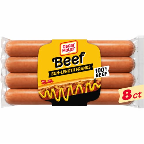 Oscar Mayer Bun-Length Beef Franks Hot Dogs, Pack