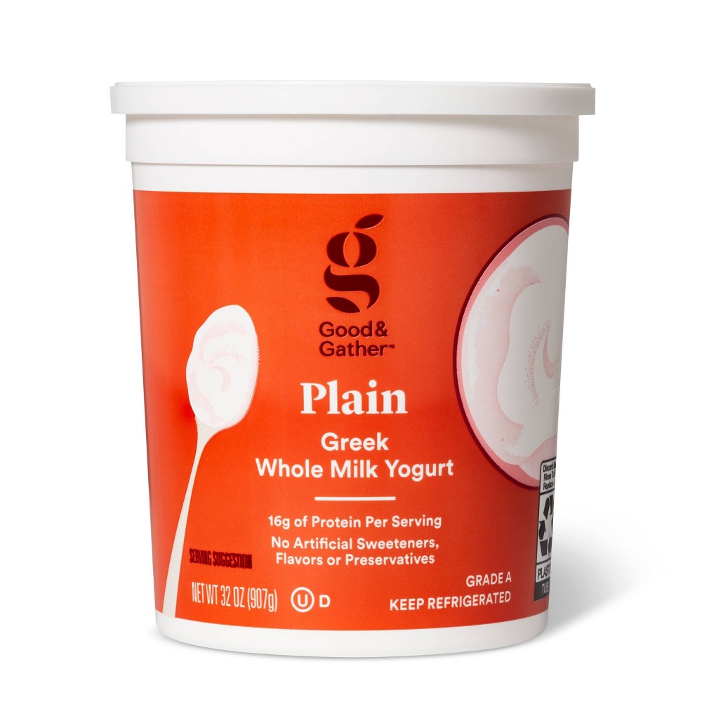 Good & Gather Plain Whole Milk Greek Yogurt 32 oz