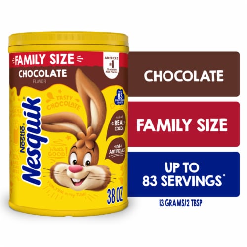 Nesquik Chocolate Flavor Powder Drink Mix Canister