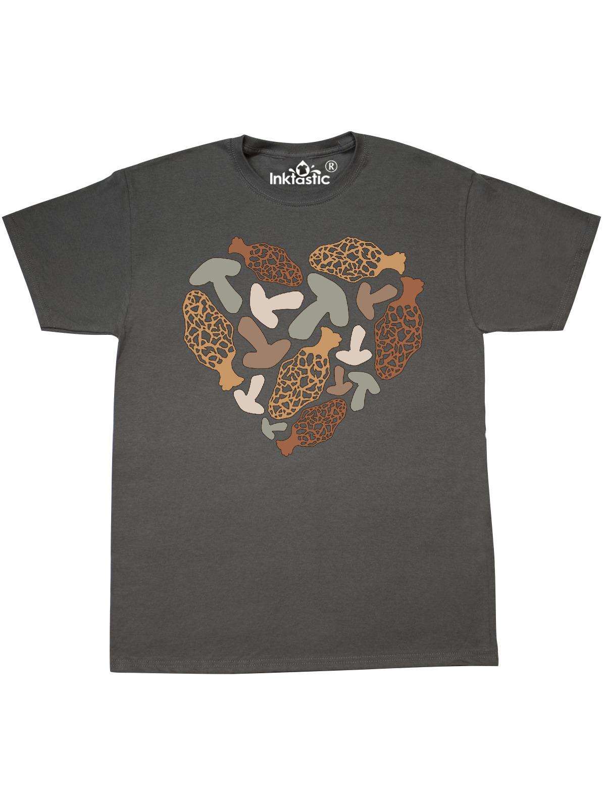 Inktastic Mushrooms and Morels in a Heart Shape T-Shirt