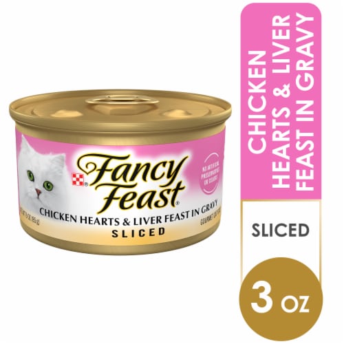 Purina Fancy Feast Sliced Wet Cat Food Chicken Hearts & Liver Feast
