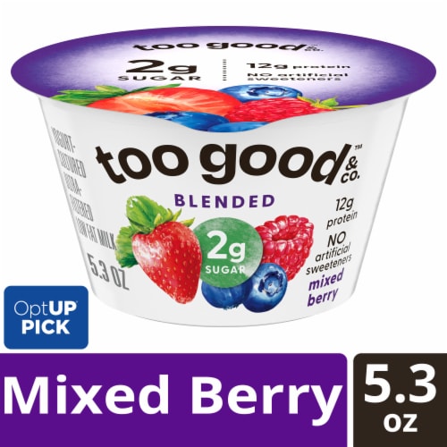 Too Good & Co. Blended Mixed Berry Yogurt-Cultured Ultra-Filtered Low Fat Milk Product Cup