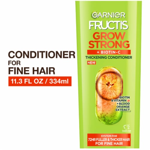 Garnier Fructis Grow Strong Thickening Conditioner, for Fine Hair, 11.3 fl oz