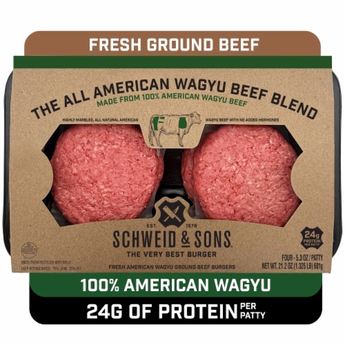 Schweid & Sons The All American Wagyu Beef Blend Burger Patties