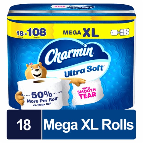 Charmin Ultra Soft Toilet Paper 18 Mega XL Rolls