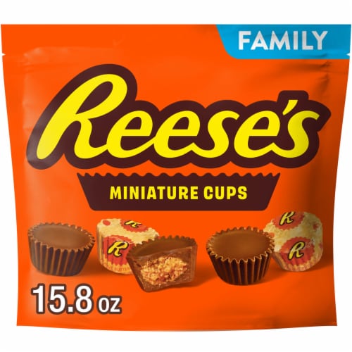 REESE'S Miniatures Milk Chocolate Peanut Butter Cups Candy Family Pack