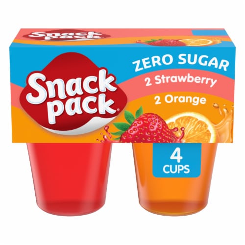 Snack Pack Zero Sugar Strawberry and Orange Juicy Gels