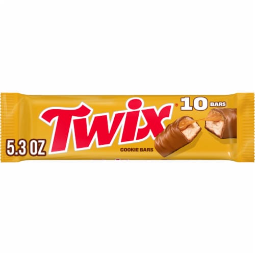 TWIX Fun Size Caramel Chocolate Bars, 10 Ct Bulk Pack