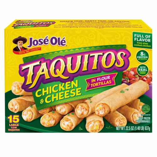 Jose Ole Chicken & Cheese Flour Taquitos, 22.5 oz, 15 Count (Frozen)