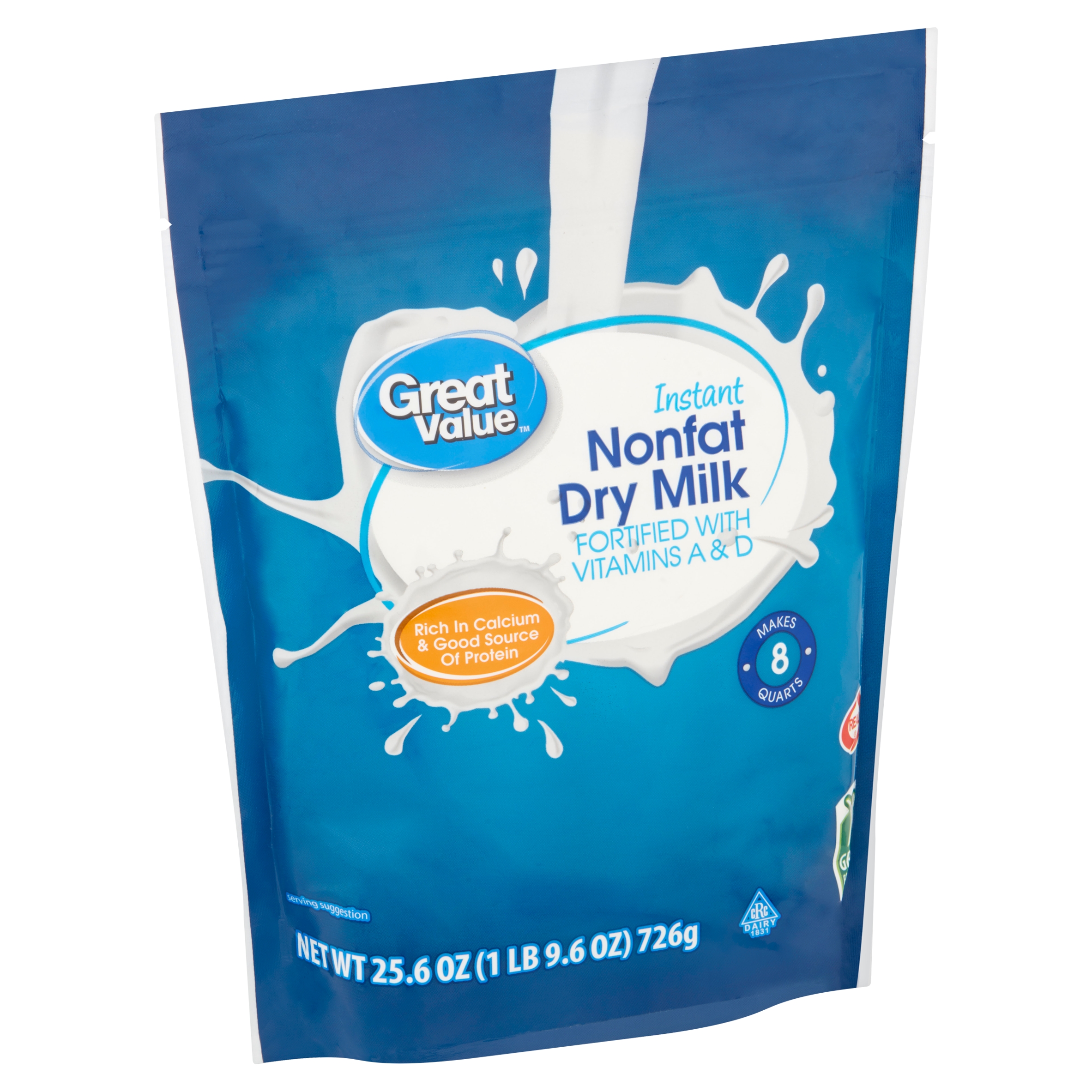 Great Val Nonfat Dry Milk 25.6 oz Makes 8 quarts