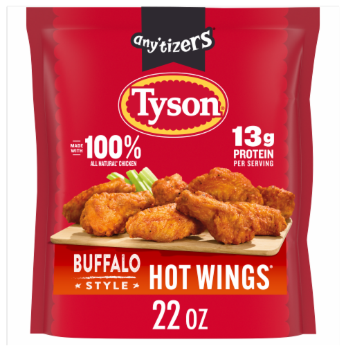 Tyson Any'tizers Frozen Buffalo Style Hot Wings Bone-in Wings