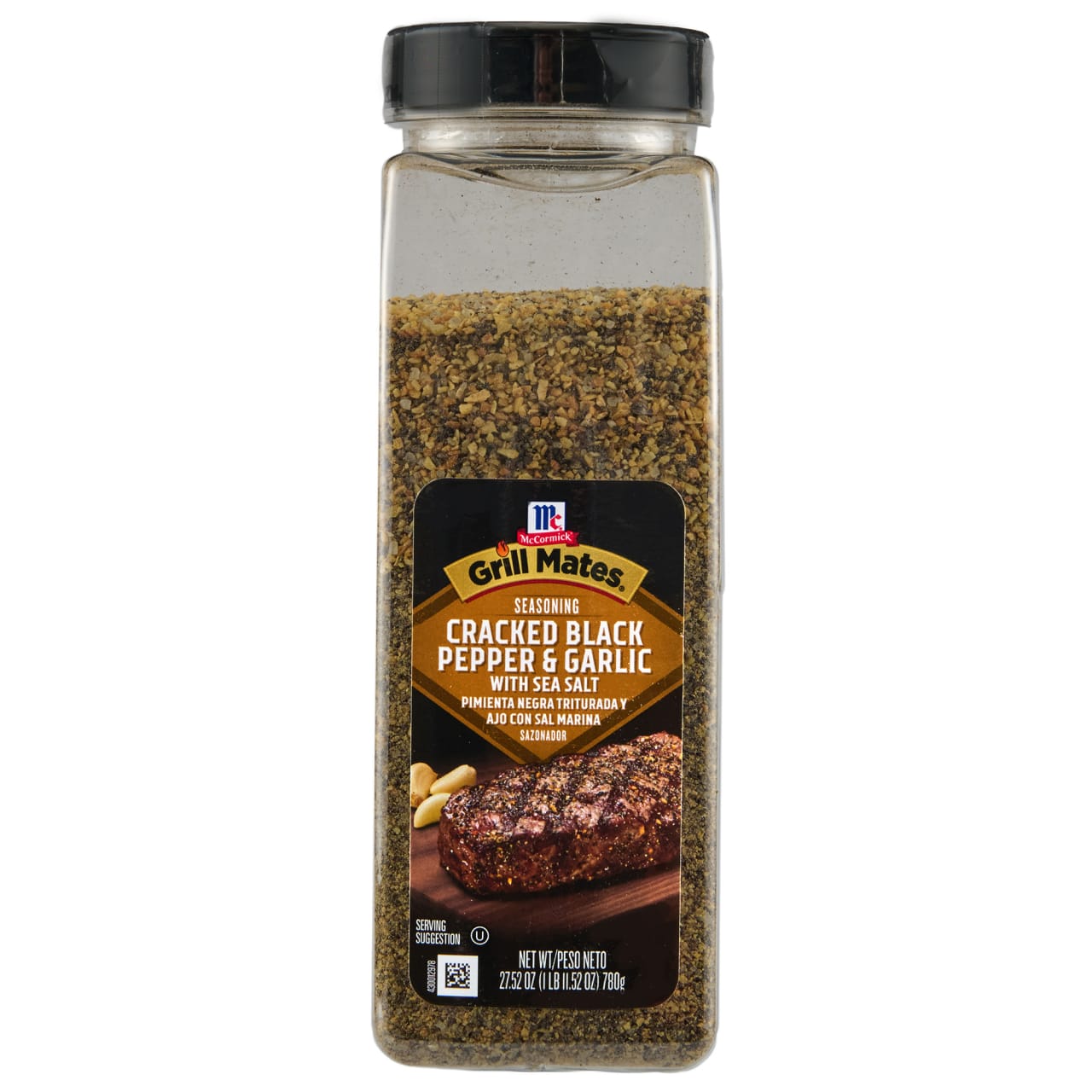 McCormick GRILL MATES Cracked Black Pepper & Garlic with Sea Salt Seasoning, 27.52 oz