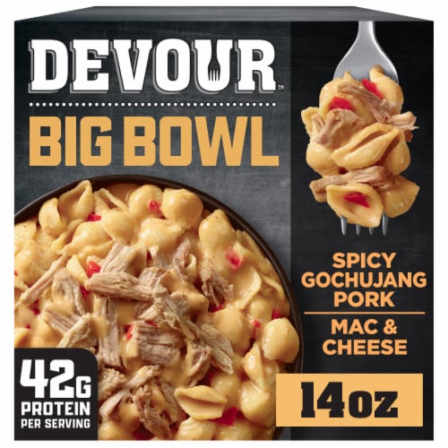 Devour Big Bowl Spicy Gochujang Pork Mac & Cheese Frozen Bowl