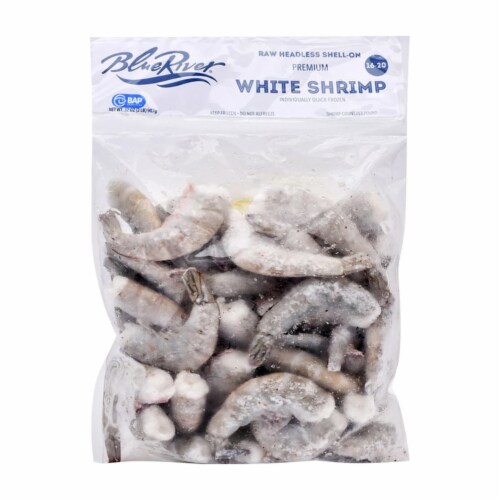 Blue River Frozen Raw Shell-On White Shrimp