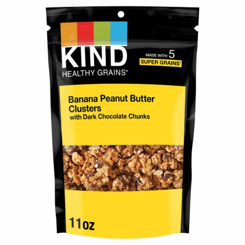 KIND Healthy Grains Banana Peanut Butter with Dark Chocolate Chunks Protein Granola Clusters