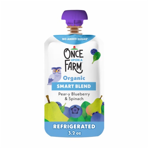 Once Upon a Farm Smart Blend Pear-y Blueberry & Spinach Pouch, 3.2oz